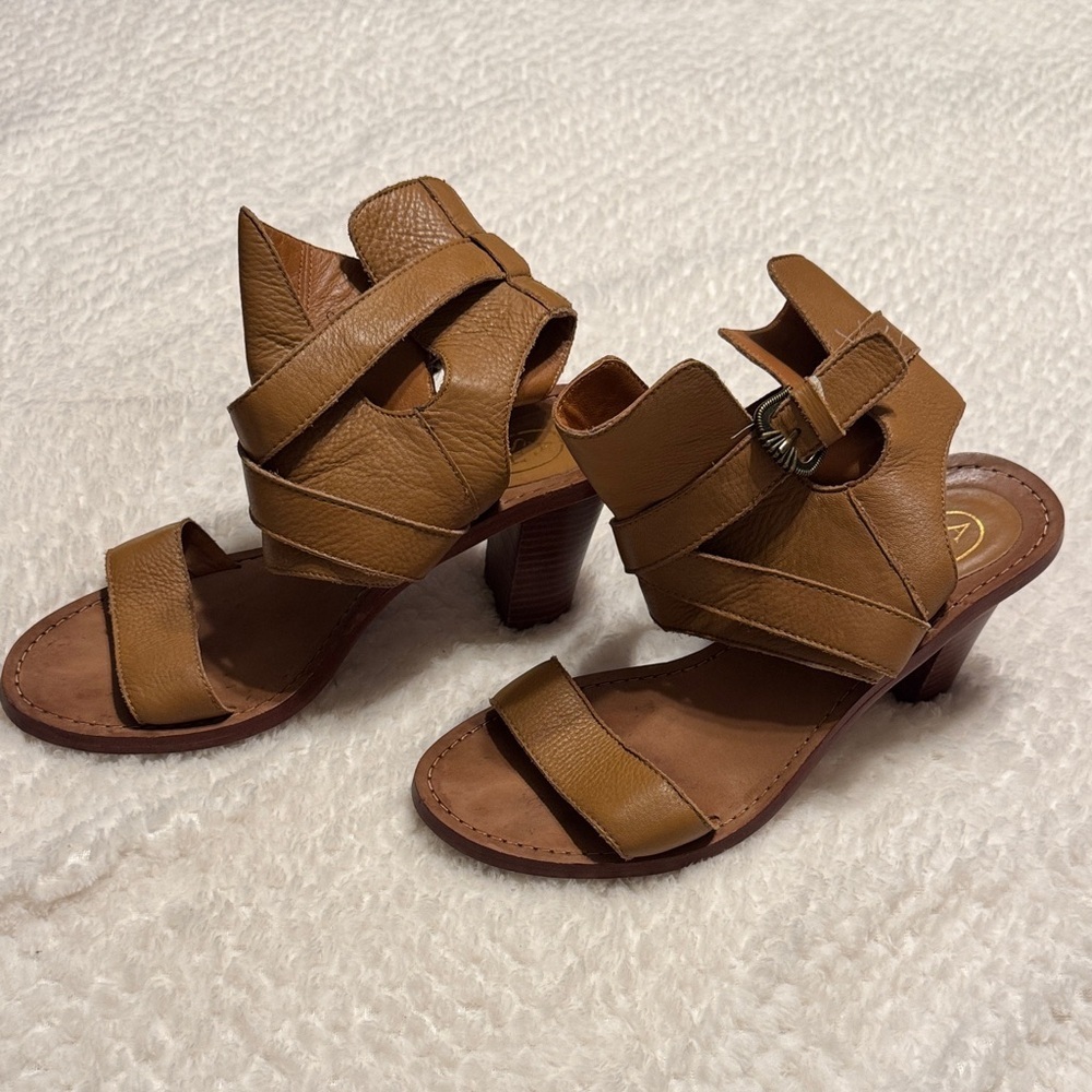 ASH “Queenie” Genuine Leather Strappy Sandals – Tan | Size 40 (US 9-9.5) - Picture 2 of 8